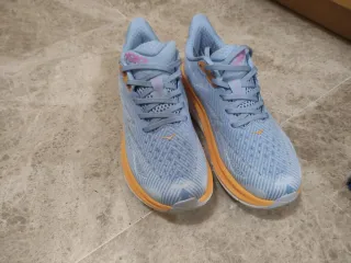 Hoka Clifton 9 Mujer Azul Naranja