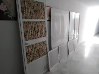 Puertas blancas aluminio semi nuevas completas