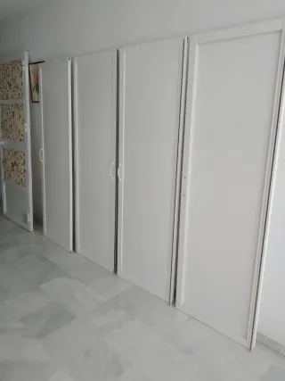 Puertas blancas aluminio semi nuevas completas