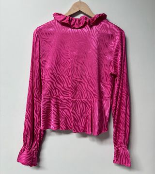 Top rosa satinado - Animal Print