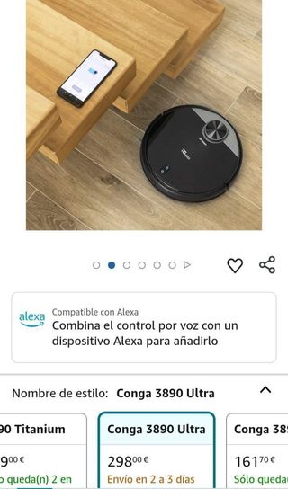 Robot Aspirador y Fregasuelos Conga 3890 Ultra