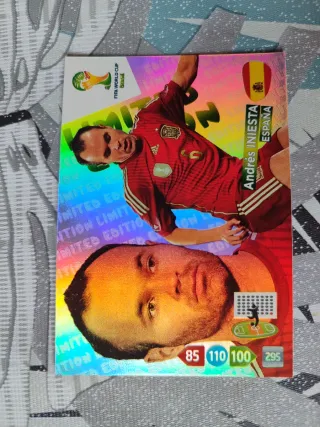 Cromo Iniesta Limited Ed Adrenalyn Mundial 2014
