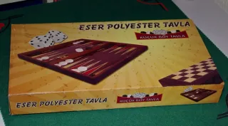 Tablero Backgammon y Ajedrez con piezas