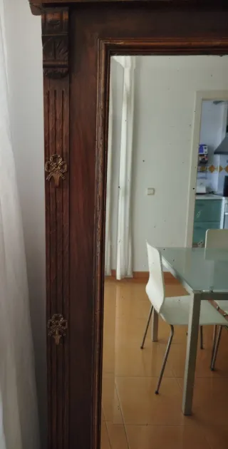 Espejo de pie antiguo restaurado