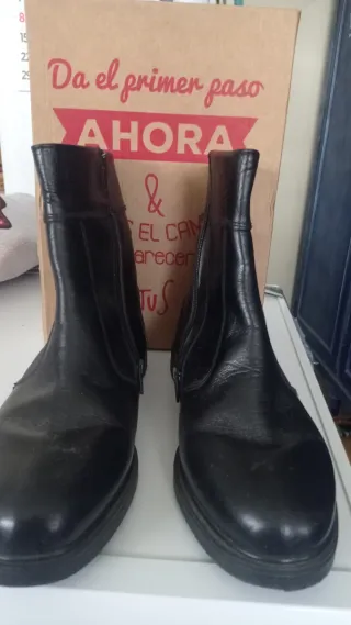 Botines hombre negros con cremallera