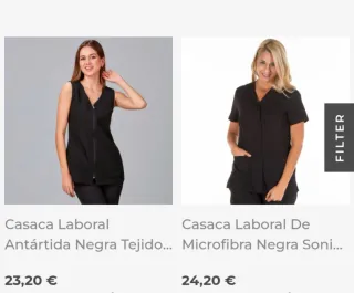 Casacas uniforme mujer negras.