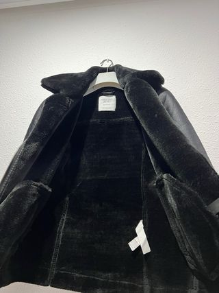 Abrigo cazadora negro