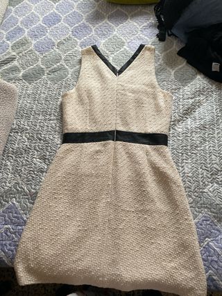 Vestido Elegante Morgan Beige y Negro