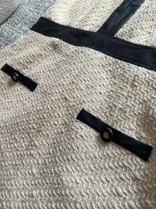 Vestido Elegante Morgan Beige y Negro