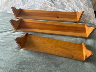 Estanterías de pino macizo (3 unidades)