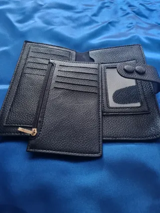 Tarjetero/Billetero azul marino