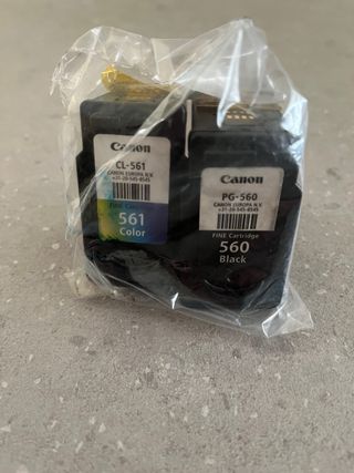 Cartuchos Tinta Canon CL-561 y PG-560
