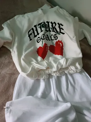 Sudadera blanca Future Goals mujer/niña