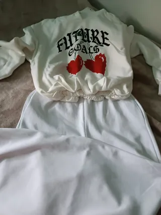 Sudadera blanca Future Goals mujer/niña