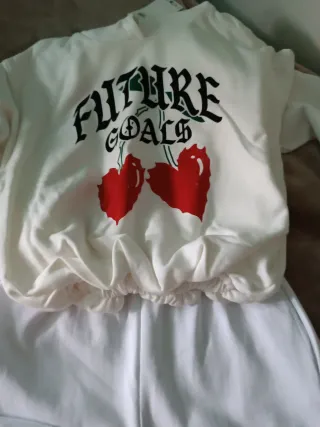 Sudadera blanca Future Goals mujer/niña