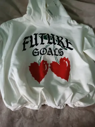 Sudadera blanca Future Goals mujer/niña