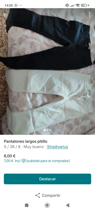 Pantalones pitillo Stradivarius S/36/8