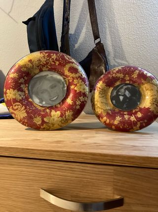 Marcos de fotos redondos de 24 cm y 20 cm