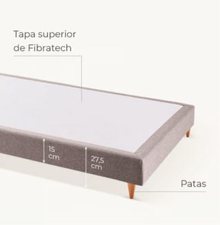 Canapé fijo 15cm altura. Para colchones de 150x190