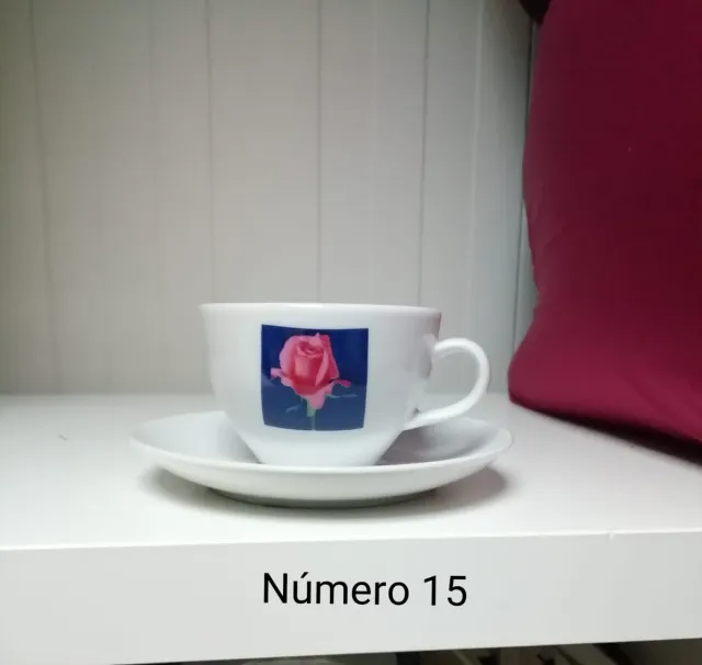 Xícaras de porcelana com rosa 6