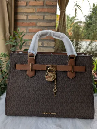 Bolso Michael Kors Hamilton Marrón Dorado