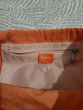 Bolsa Kipling Naranja Corazones y Besos