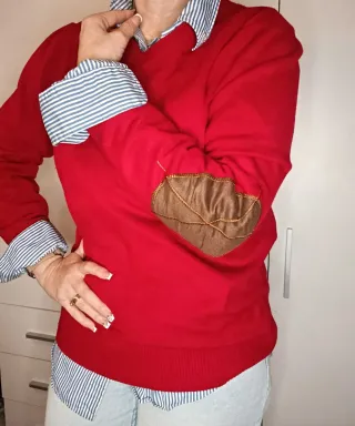 Jersey Tommy Hilfiger Rojo con Parches