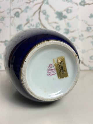 Florero Porcelana y Oro Bavaria