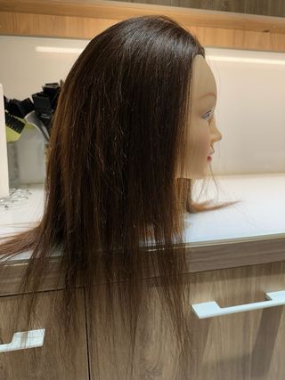 Maniquí peluquería cabello natural Sibel