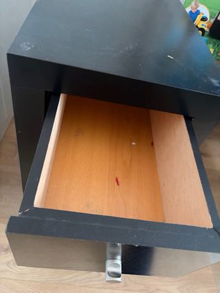 2 Cajoneras negras, soporte para mesa