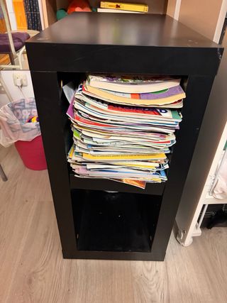 2 Cajoneras negras, soporte para mesa