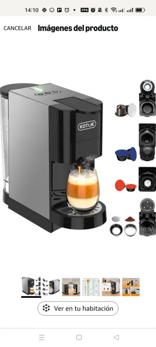 Cafetera Kotlie 19bar compatible con todo