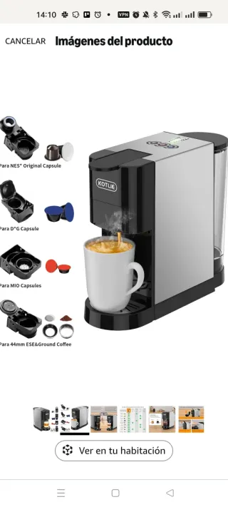 Cafetera Kotlie 19bar compatible con todo