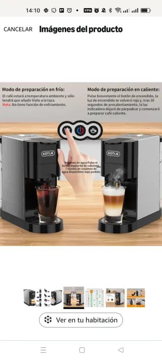 Cafetera Kotlie 19bar compatible con todo