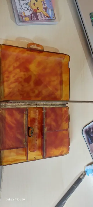 Portagioie, trousse antico in bachelite con specch