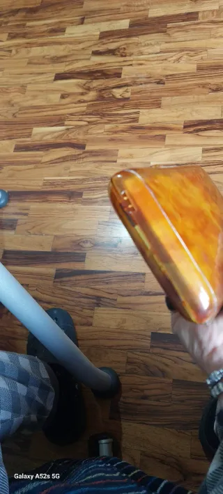 Portagioie, trousse antico in bachelite con specch