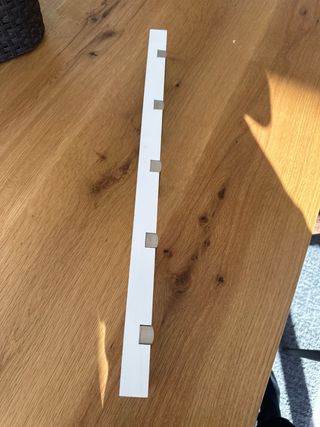 Perchero Plegable Blanco y Plateado