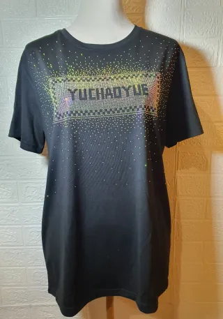 Camiseta con brillos YUCHAOYUE