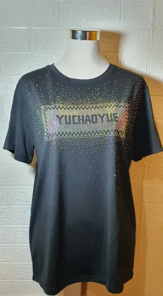 Camiseta con brillos YUCHAOYUE