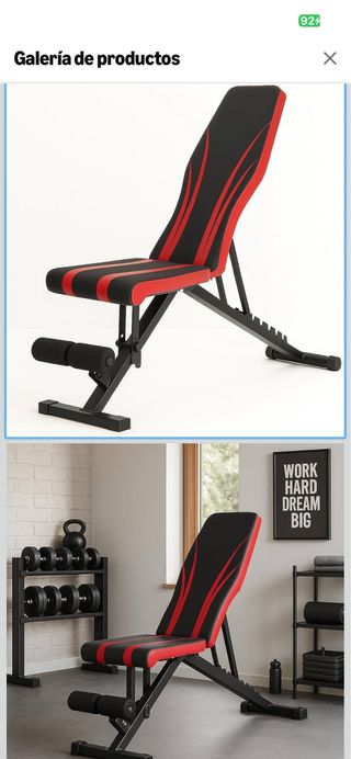 Banco de gimnasio ajustable