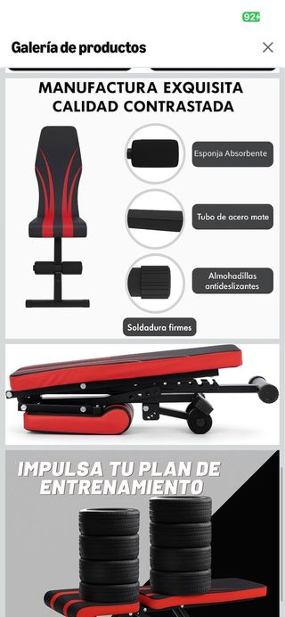 Banco de gimnasio ajustable