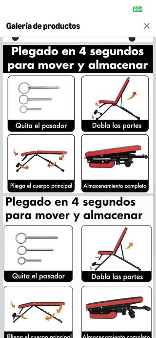 Banco de gimnasio ajustable