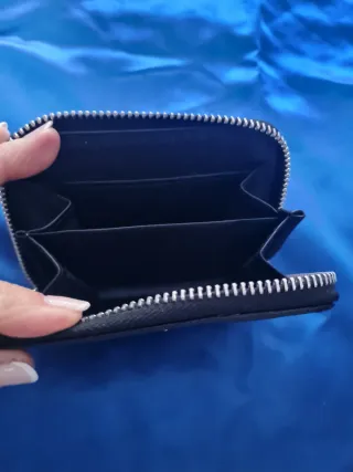 Monedero/Cartera Negra Piel Serpiente