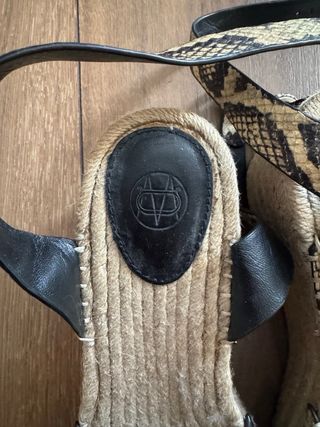 Sandalias cuña esparto Massimo Dutti