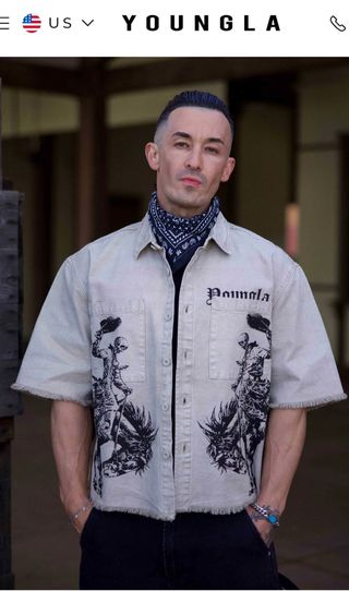 Camisa YOUNGLA Beige/Multicolor