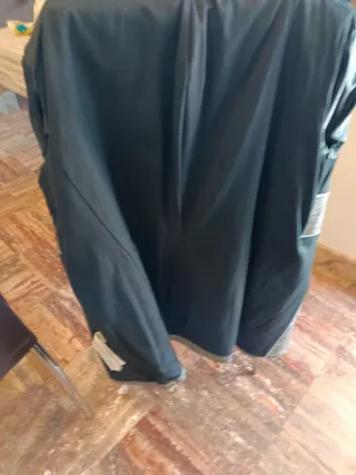 Abrigo negro y plateados mujer talla XL