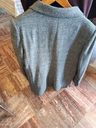 Abrigo negro y plateados mujer talla XL