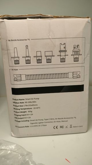 Bomba Aire Portátil Inteligente 25PSI Nuevo