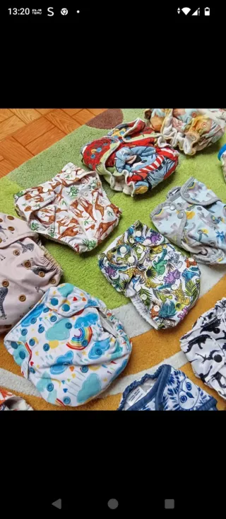 Lote 25 Fraldas Reutilizáveis Várias Marcas