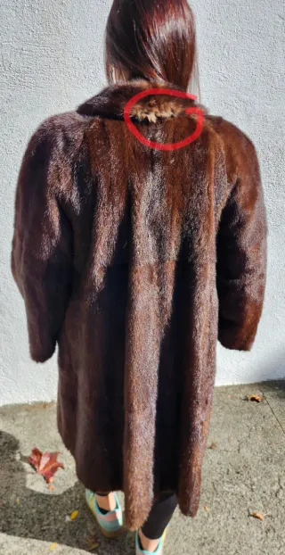 Abrigo reversible pelo y cuero